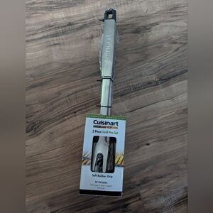 NWT 3 Piece Cuisinart Grill Pro Set. Stainless Steel Grill Set. Soft Rubber Grip